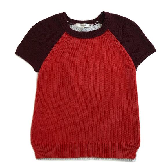 Madewell Colorblock Crop Sweater Tee Size XXS - Picture 5 of 10